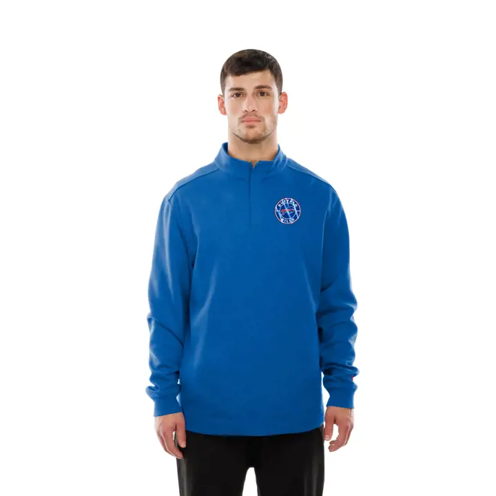 Veste à quart de zip Buffalo Bills NFL pour homme New Era Logo Essential 25 RBL