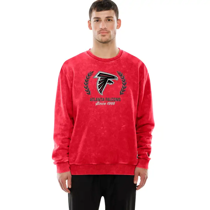 Atlanta Falcons NFL Homme New Era Crew Rétro 25 GRIS