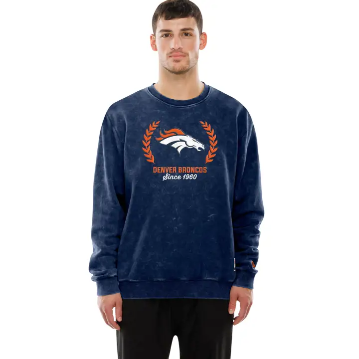 Denver Broncos NFL Homme New Era Pull Rétro 25 GRY