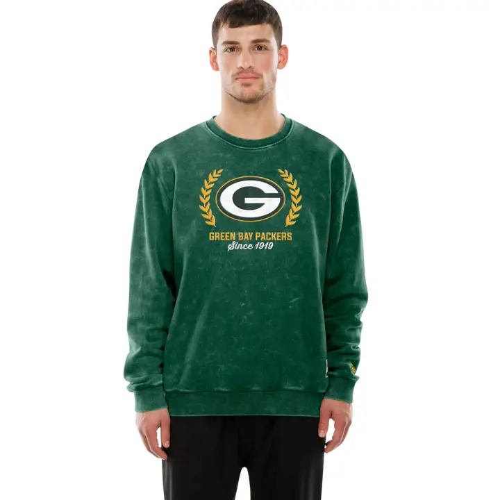 Green Bay Packers NFL Hommes New Era Crew Rétro 25 GRIS