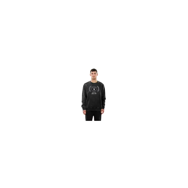 Las Vegas Raiders NFL Homme New Era Col Rond Rétro 25 GRY