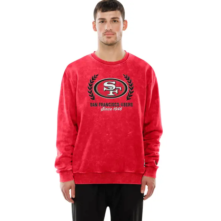 San Francisco 49ers NFL Homme New Era Col Rond Rétro 25 GRIS