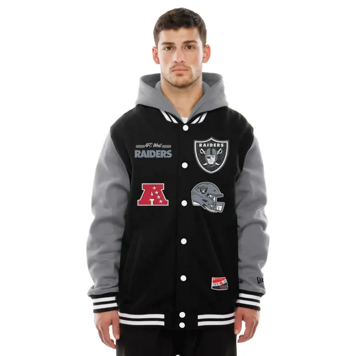 Veste polaire NFL New Era Throwback Las Vegas Raiders pour homme