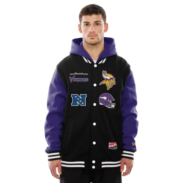 Veste polaire rétro New Era NFL Minnesota Vikings pour homme