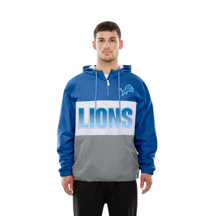 Detroit Lions NFL Hommes New Era Block Nylon 25 BLEU