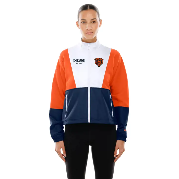 CHICAGO BEARS NFL Coupe-vent Block pour femme New Era 25 Bleu marine