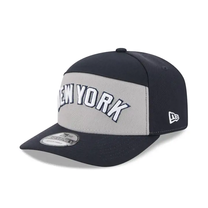 NEW YORK YANKEES MLB NEW ERA 9SEVENTY SCRIPT SPLIT PANEL Nav
