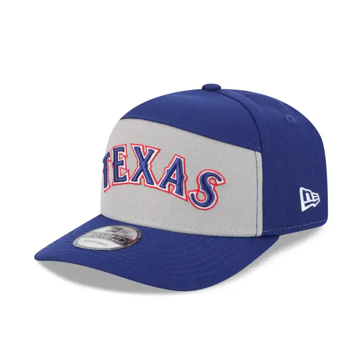TEXAS RANGERS MLB NEW ERA 9SEVENTY SCRIPT SPLIT PANEL Bleu