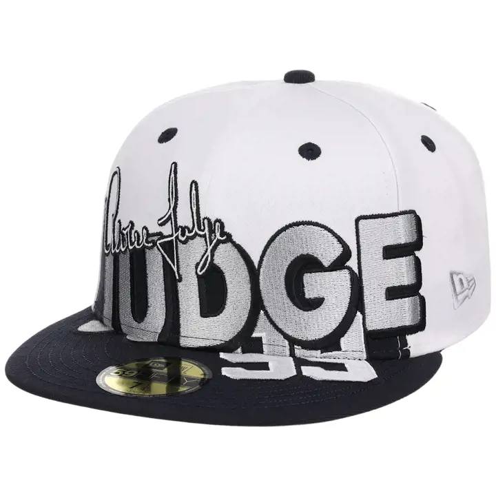 New York Yankees MLB Joueur GAUCHER Nom 59FIFTY Aaron Judge Wht