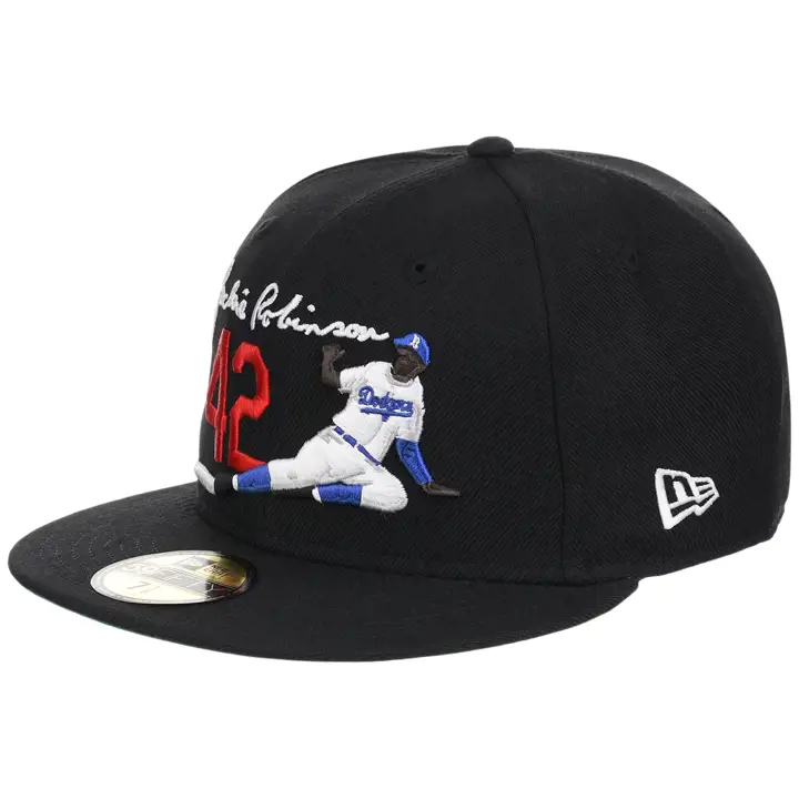 Brooklyn Dodgers MLB GAUCHER Jackie 59FIFTY Jackie Robinson Noir/