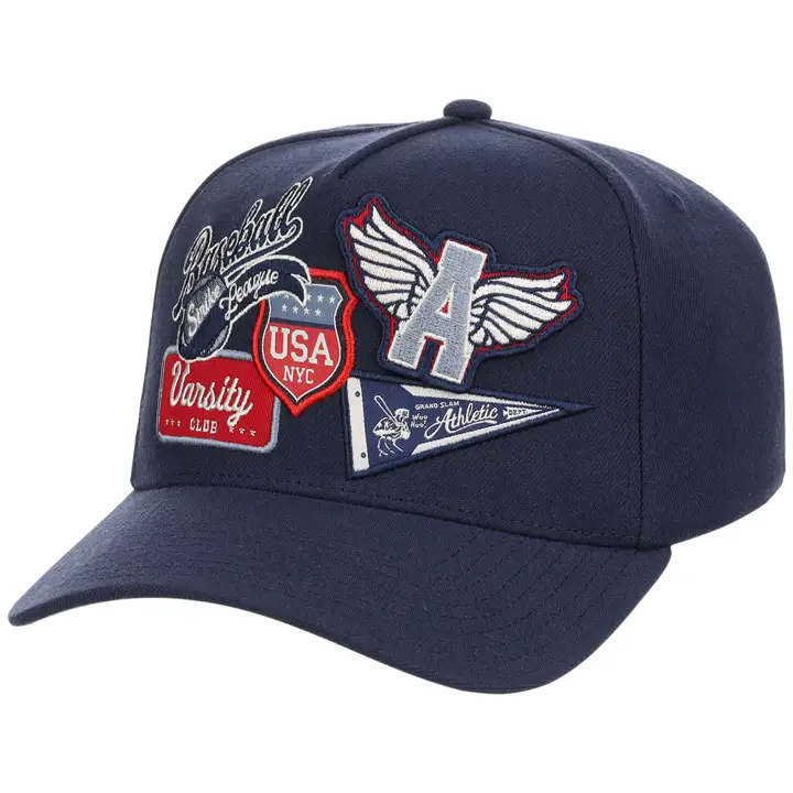 Casquette de baseball en popeline bleu marine avec écusson A-Frame Ordinary Crowns