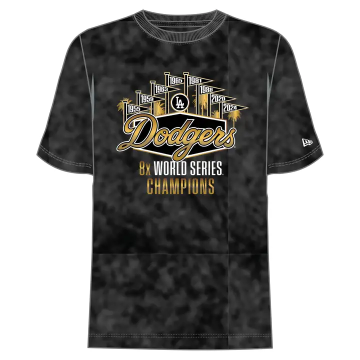 T-shirt Los Angeles Dodgers MLB NE WS Champ Pennant Palm Noir