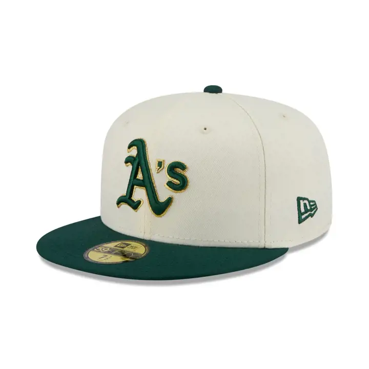 Casquette 59FIFTY MLB Opening Day Oakland Athletics Argent/Vert foncé/Gris