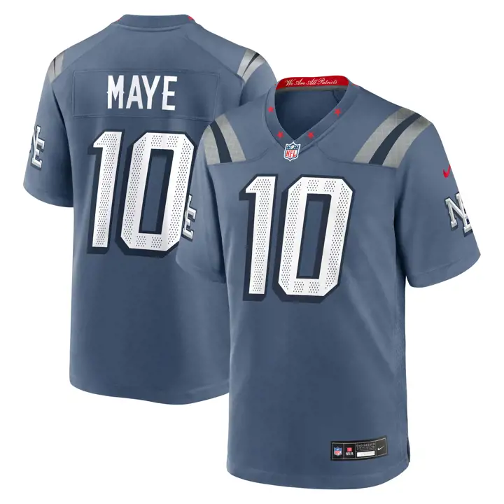 Maillot de match New England Patriots NFL Nike Rivalry Drake Maye