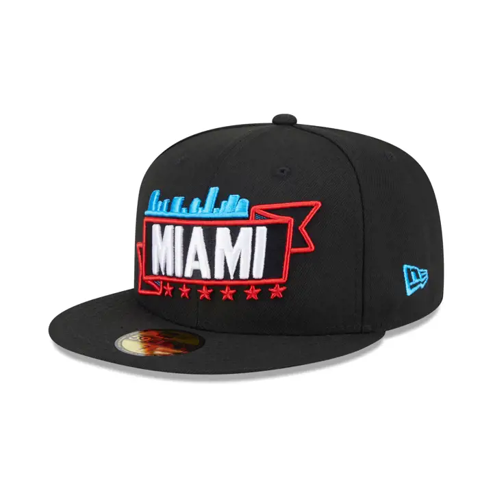 Miami Marlins GAUCHER EXCLUSIF MIA Ultra 59FIFTY Noir/Noir/Gr