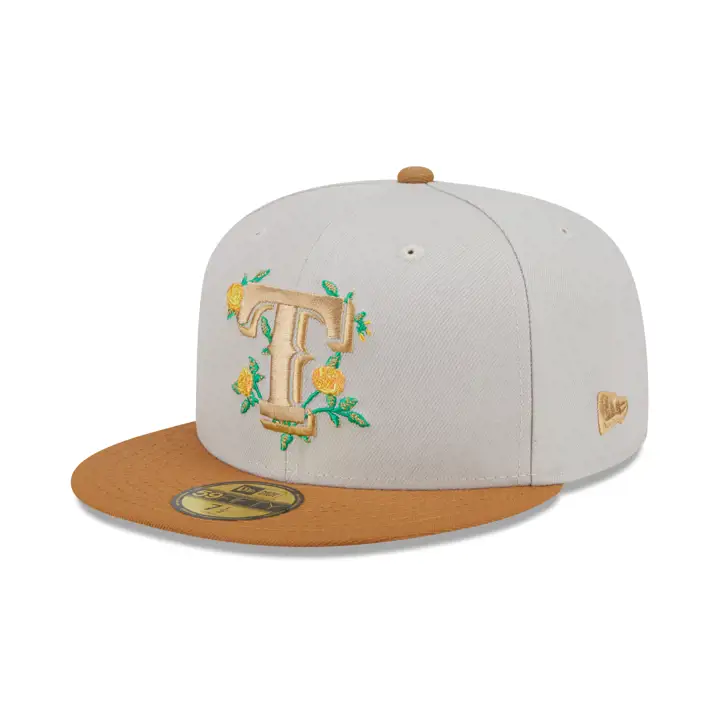 Casquette 59FIFTY exclusive LHD MAR des Texas Rangers en coloris Stone/Bronze
