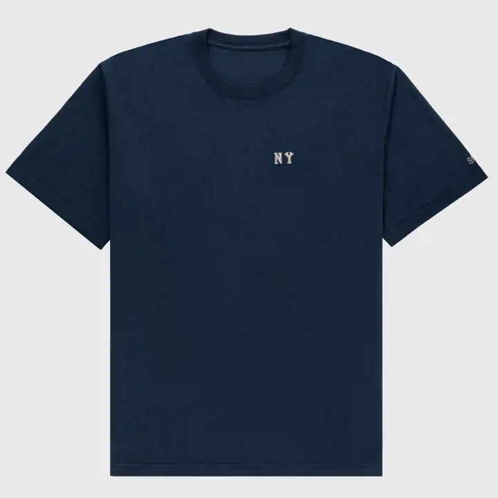 T-SHIRT NEW YORK BLACK YANKEES BLEU MARINE