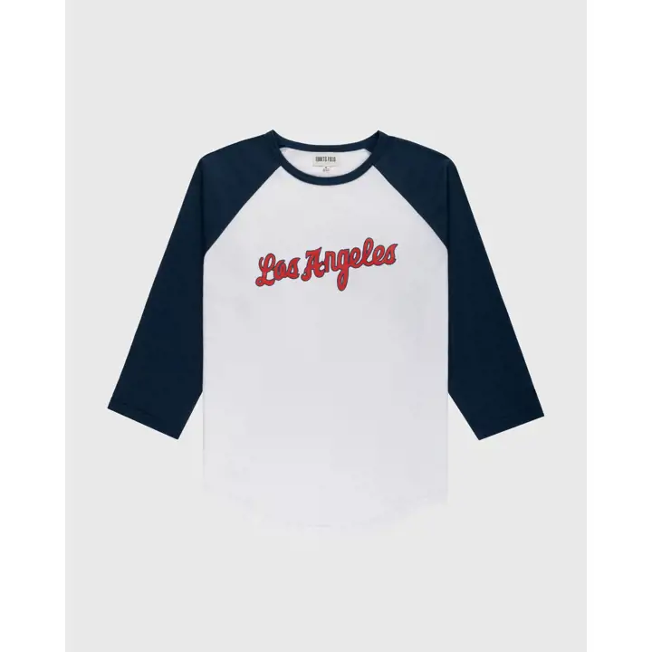 T-SHIRT BASEBALL LA ANGELS BLANC/MARINE