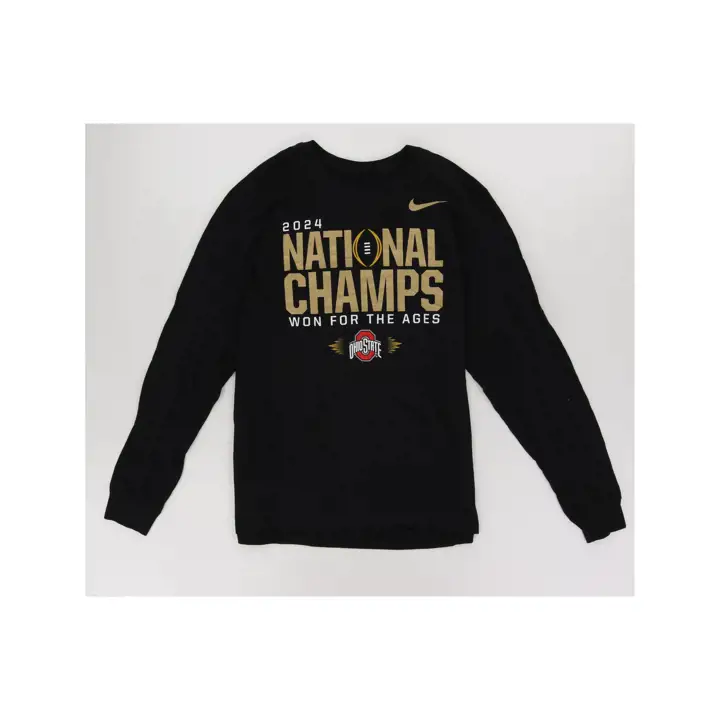 TEE SS SALLE DE VESTIAIRE OHIO STATE BUCKEYES W CFP CHAMP noir