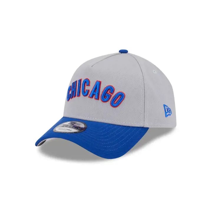 Chicago Cubs MLB Away Script 9FORTY A-Frame GRY/RBL/GRY