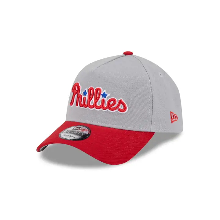 Philadelphia Phillies MLB Away Script 9FORTY A-Frame GRIS/ROUGE