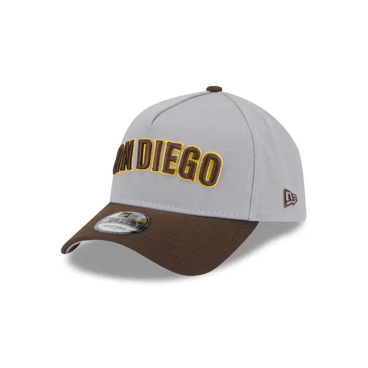 San Diego Padres MLB Away Script 9FORTY A-Frame GRY/BRN/GRY