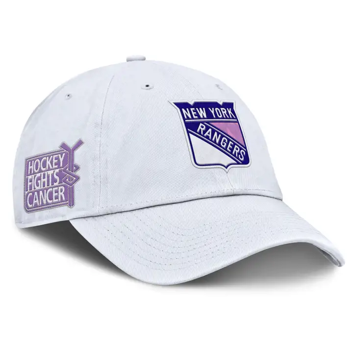 New York Rangers LNH 25 Cancer Blanc