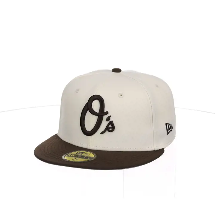 Casquette 59FIFTY MLB Chrome Re-Dub Baltimore Orioles marron/argenté