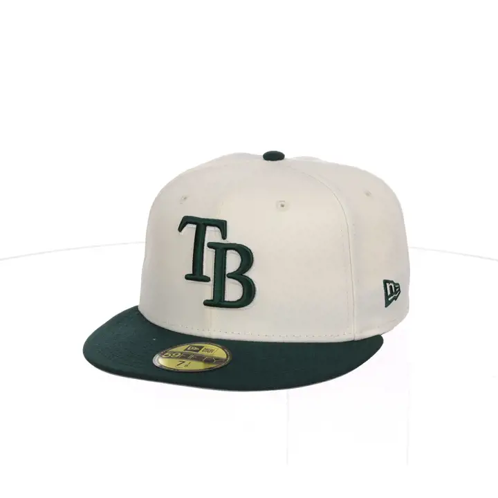 Casquette 59FIFTY MLB Chrome Re-Dub Dk Grn des Tampa Bay Rays slv/dkgrn/gr
