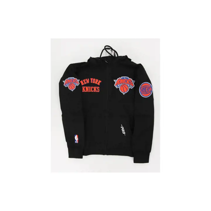 New York Knicks NBA Sweat à capuche hybride entièrement zippé Noir