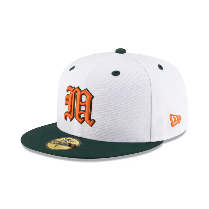 Miami Hurricanes NCAA OF Baseball 59FIFTY Blc/Vrt