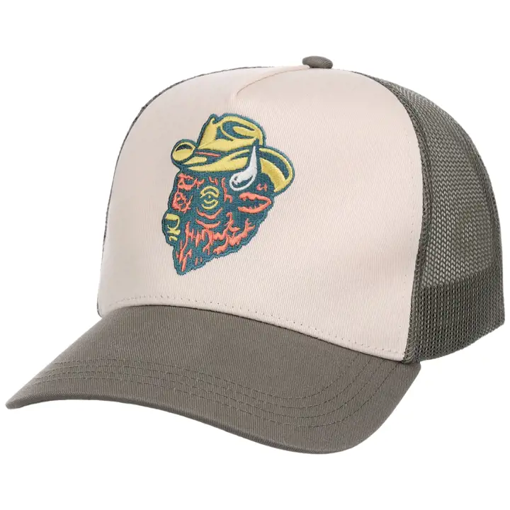 Casquette Stetson Outlaw Bison A-Frame Trucker olv/ivo