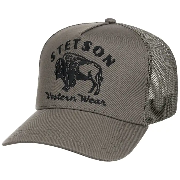Stetson Bison Patch A-Frame Trucker olv/ivo