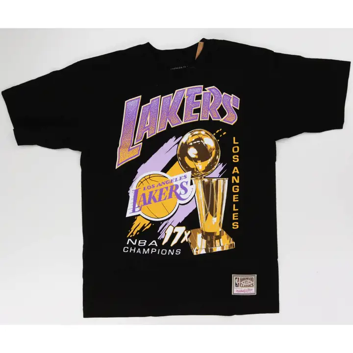 T-shirt noir 17 fois champion NBA - Los Angeles Lakers