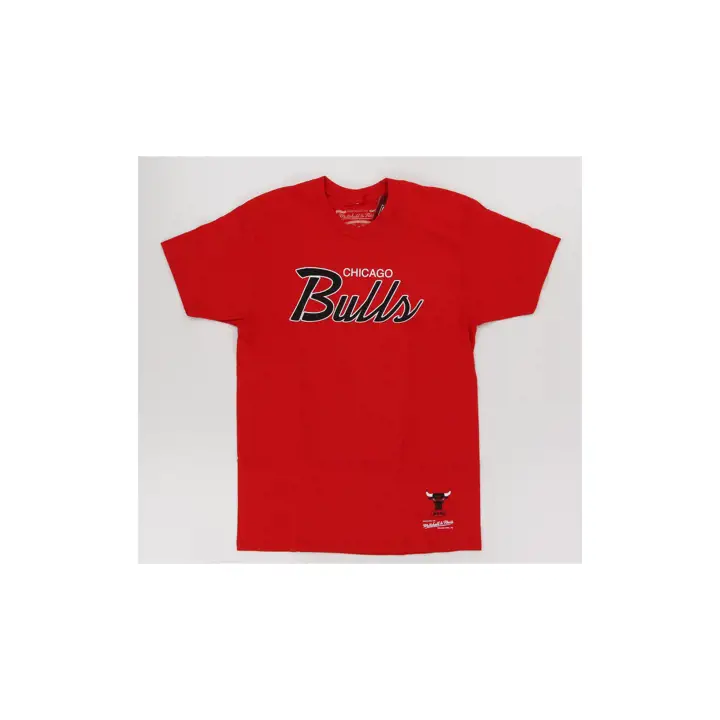 T-shirt Chicago Bulls NBA Wordmark Vintage ROUGE
