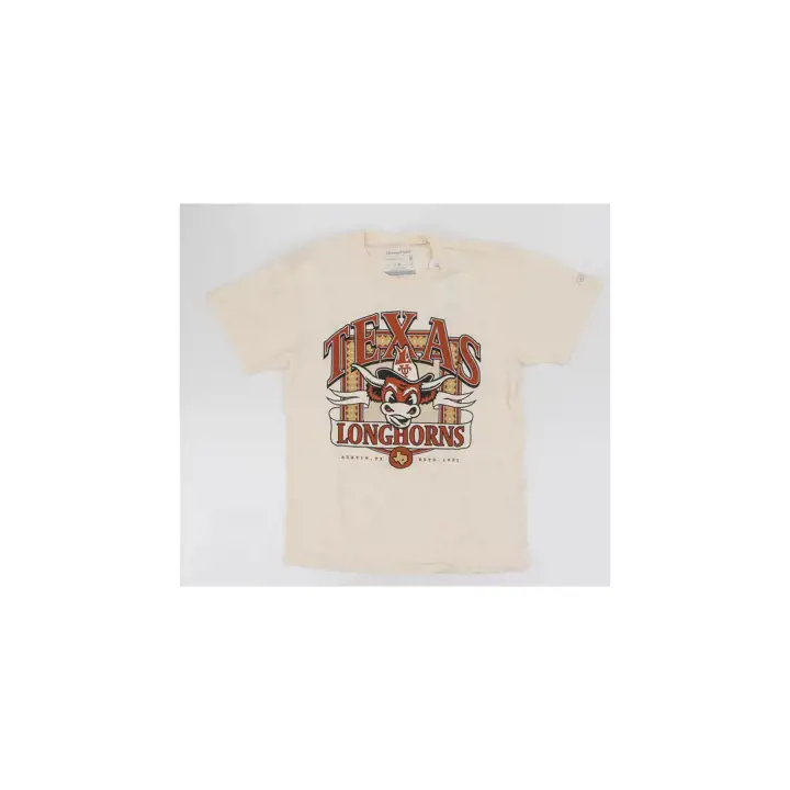 Texas Longhorns NCAA TX Arch Mascot Graphic SS Tee Naturel