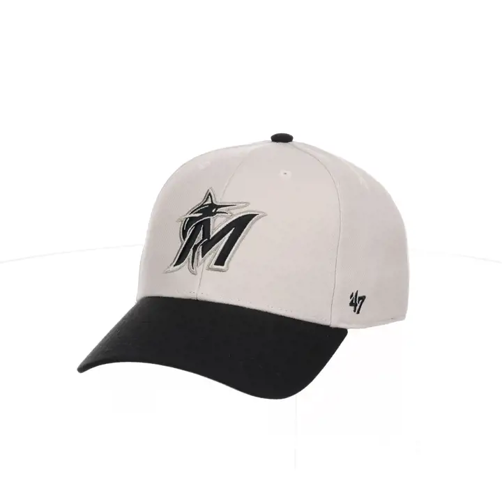 Miami Marlins MLB Casquette '47 MVP Os/Noir Patch latéral BONE/BLK
