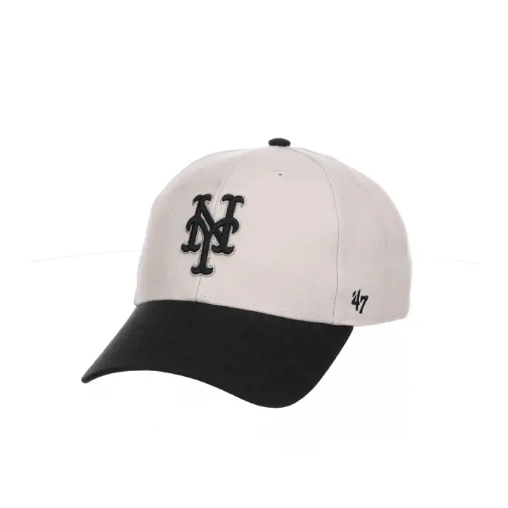 New York Mets MLB Casquette MVP '47 Bone/Black avec patch latéral BONE/BLK