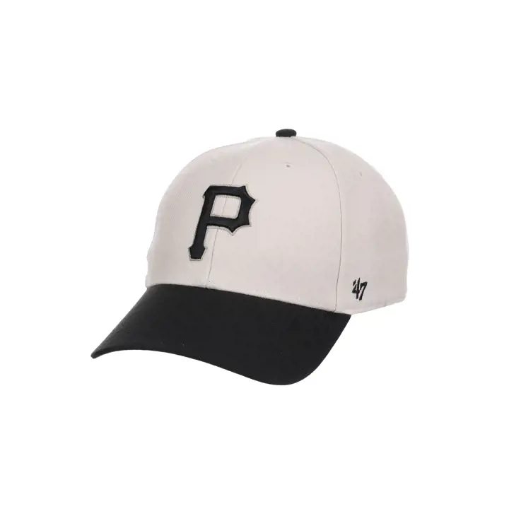 Pittsburgh Pirates MLB Bone/Black TT Side Patch '47 MVP BONE