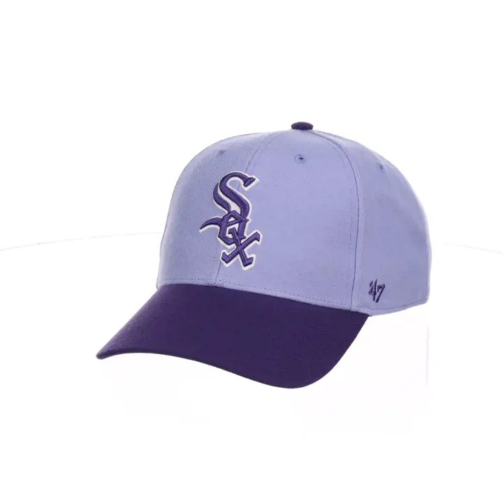 Chicago White Sox MLB Casquette MVP '47 à visière incurvée lavande/violette avec patch latéral