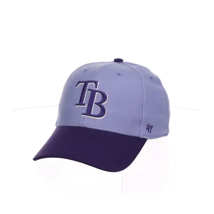 Casquette MVP '47 Tampa Bay Rays MLB coloris lavande/violette avec patch latéral