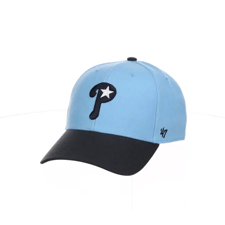 Casquette '47 MV Philadelphia Phillies MLB Columbia/Navy avec logo latéral