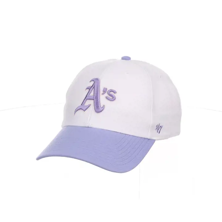 Casquette MVP Oakland Athletics MLB Blanc/Lavande/Rose avec écusson sur le côté par '47