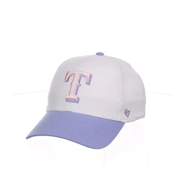 Texas Rangers MLB Whi/Lav/Pink TT Side Patch '47 MVP WHT/LAV
