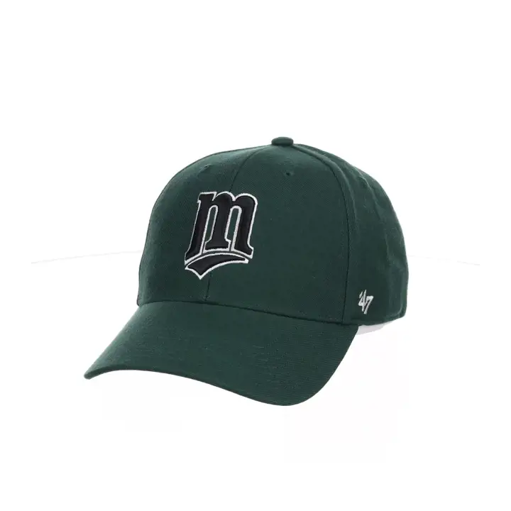 Casquette MVP '47 Minnesota Twins MLB verte foncée/noire avec patch latéral