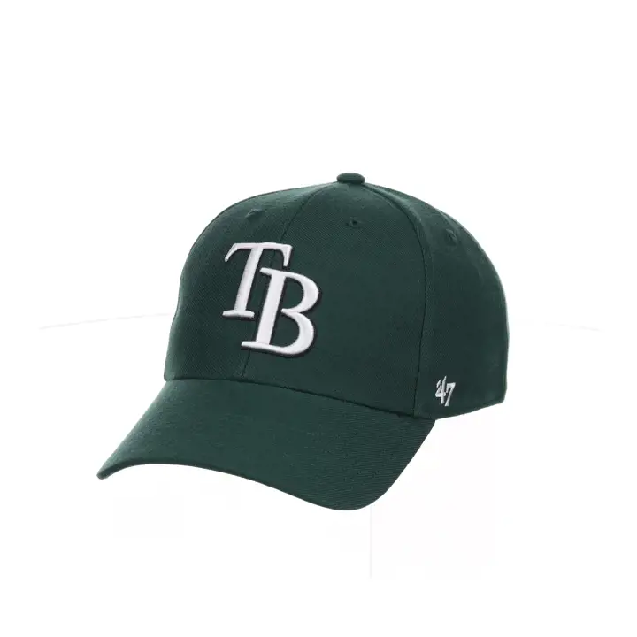 Tampa Bay Rays MLB Vert Foncé/Noir Écusson Latéral '47 MVP Vert Foncé