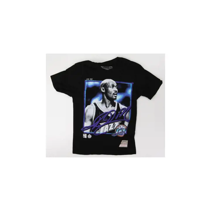 T-shirt Joueur NBA Utah Jazz Freeze Frame Karl Malone Noir
