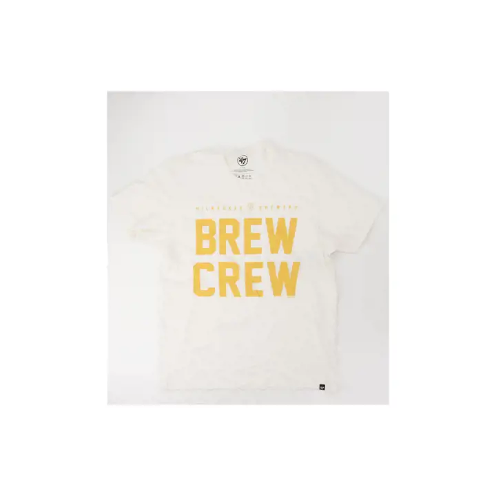 Milwaukee Brewers MLB 47 Brew Crew Franklin T-shirt Blanc délavé
