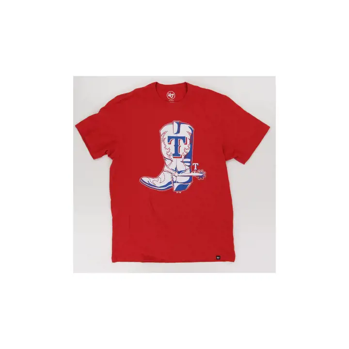 T-shirt Franklin « Botte de cowboy » Rouge des Texas Rangers MLB 47
