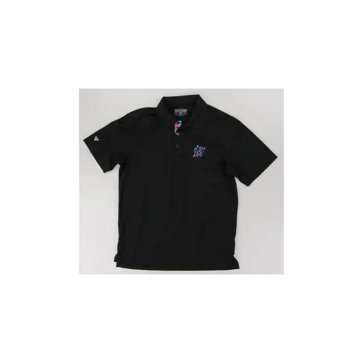 POLO À PATTE BOUTONNÉE OMAHA MIAMI MARLINS MLB NOIR